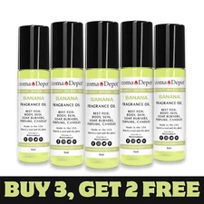 Banana 10 ml. Perfume Roll On Bottle Body Oil, 1/3oz Scented Fragrance Oil