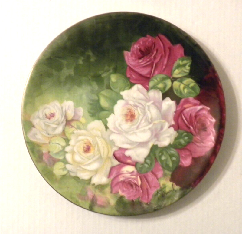 Italian Hand Painted Royal Art Plate Hand Signed "T Duval"