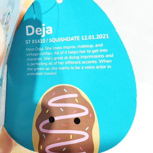 Squishmallow DEJA the Donut 8" Breakfast Pastry S7-#1410 Kellytoy 2022 NEW - Picture 5 of 5