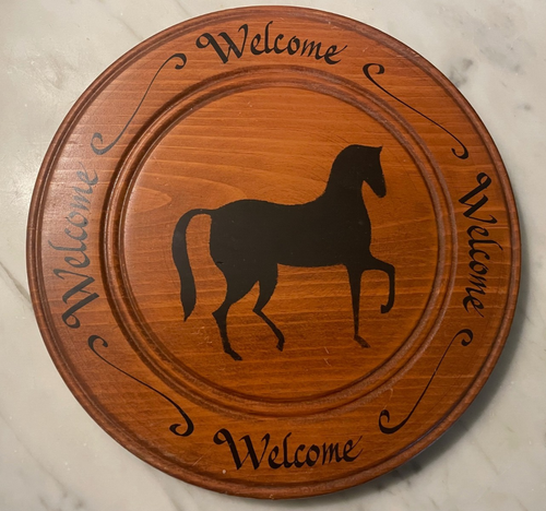 Holz Willkommen Wandrelief mit Pferd Schablone von Fjelstul und Schad Tack Shop - Bild 7 von 8