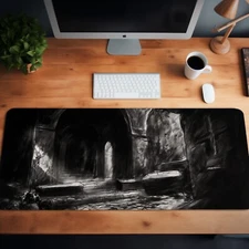 Haunted Graveyard Gates XL Mouse Pad Desk Mat – Available in 3 Sizes