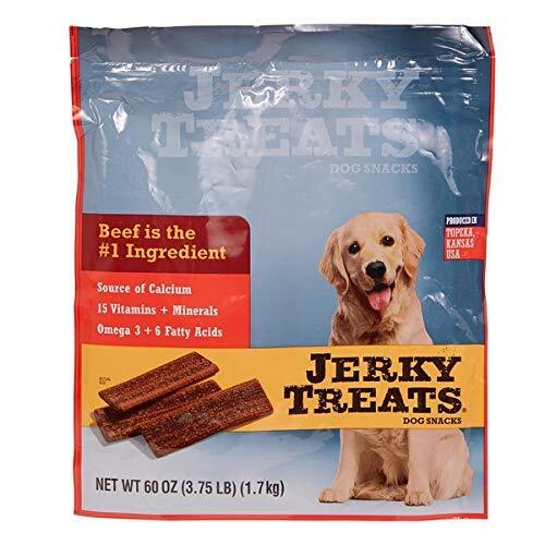 Jerky Treats Tender Beef Strips Dog Snacks 2 Bags of 60 oz Each, Produced in USA - Picture 2 of 7