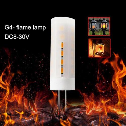1-10Pcs G4 Flicker Flame Light DC12V-24V LED Burning Effect Fire Light Bulb O0Q9 - Picture 7 of 13