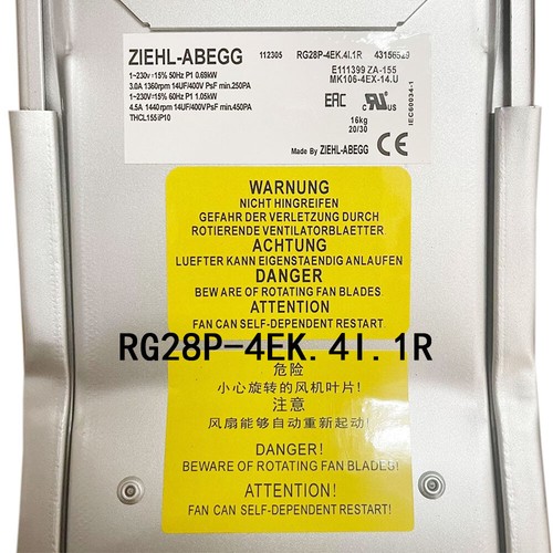 Centrifugal Fan Siemens 6SL3362-0AG00-0AA1 radiator Ziehl-abegg RG28P-4EK.4I.1R - 第 4/4 張圖片