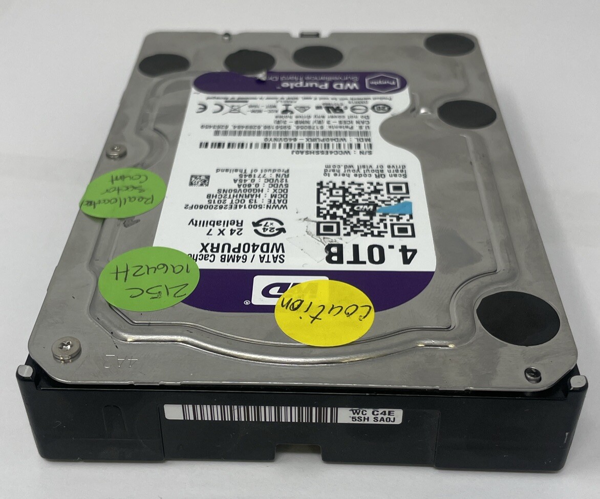 PCパーツ Western Digital - WD Purple HDD WD40PURX 4TB SATA Amazon.com: WD Purple 4TB Surveillance Hard Disk Drive