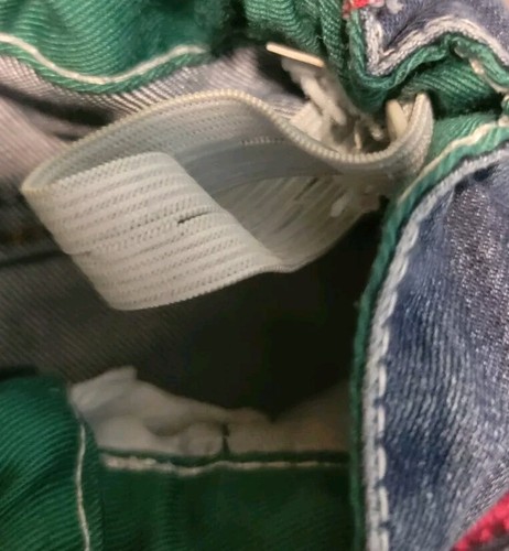 Unique Toddler Size EU 19 2T US Patched Blue Jeans Adjustable Waist Brand Etneif - Picture 8 of 13