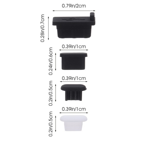 40 Pcs USB Port Covers Silicone Protector Mobile Dust Plugs Charging - Zdjęcie 3 z 12