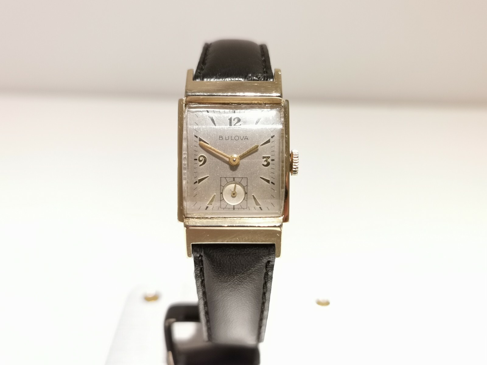 VINTAGE RARE NICE RECTANGULAR USA GOLD PLATED MEN… - image 2