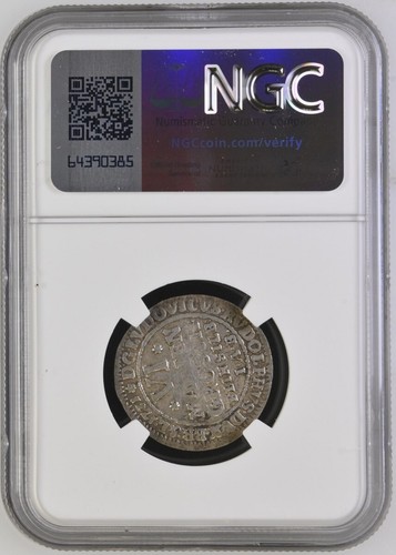 1731 IAB German States Brunswick-Wolfenbuttel. 1/6 Taler 6MG. NGC VF 30 - Picture 2 of 2