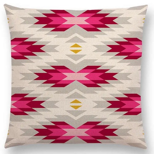 Colorful Aztec Geometric Pattern Tribal Prints Abstract Rainbow Cushion Covere - Picture 33 of 49