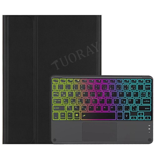Hülle Für iPad 11/10/9/8/7th Air M3/6 Pro 11" mit QWERTZ Touchpad Tastatur Maus - Bild 31 von 67