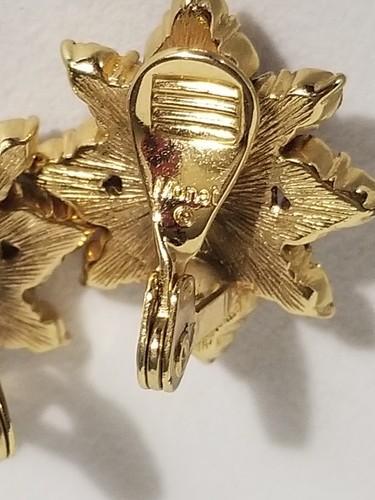 Pendientes de colección firmados por Monet esmalte negro y cristal con baguettes con clip raros - Imagen 2 de 7