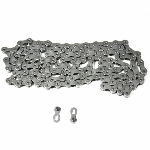 MTB Mountain Push Bike Cycling Steel Bicycle Chain 128 Links 9/27 Speed Chain - Picture 8 of 11