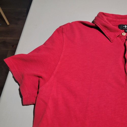 Poloshirt Herren 7 For All Mankind dunkelrot 100% Baumwolle - Bild 5 von 11