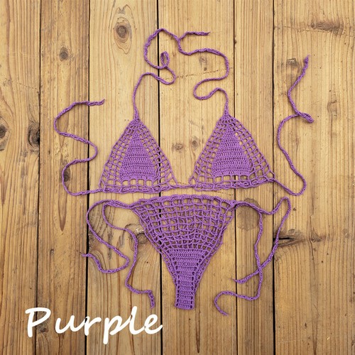 Häkel String Bikini G Tanga String Strand Micro Bademode Sexy Microkini Sets - Bild 8 von 20