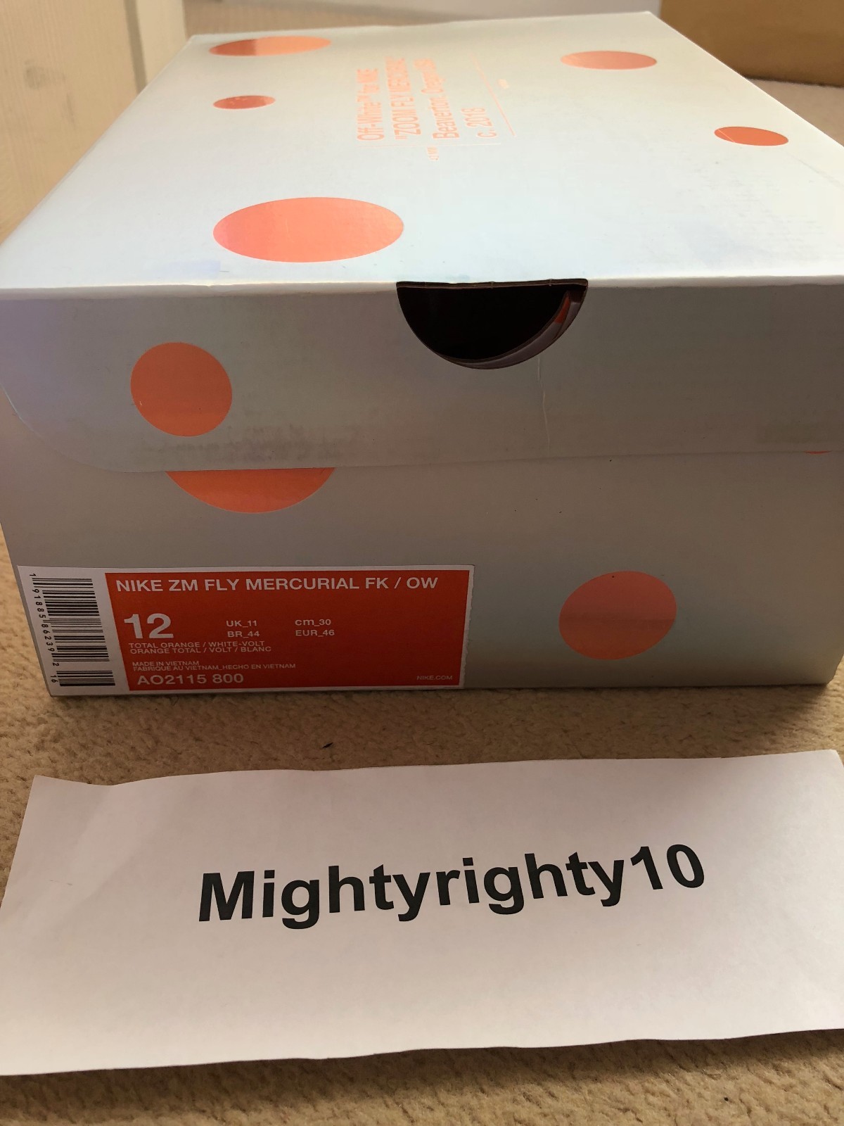 Nike Sporco Bianco Sporco Nike Zoom Fly Mercurial Flyknit totale ARANCIONE Virgil Abloh 86f552 Nike Sporco Bianco Sporco Nike Zoom Fly Mercurial Flyknit totale ARANCIONE Virgil Abloh 86f552