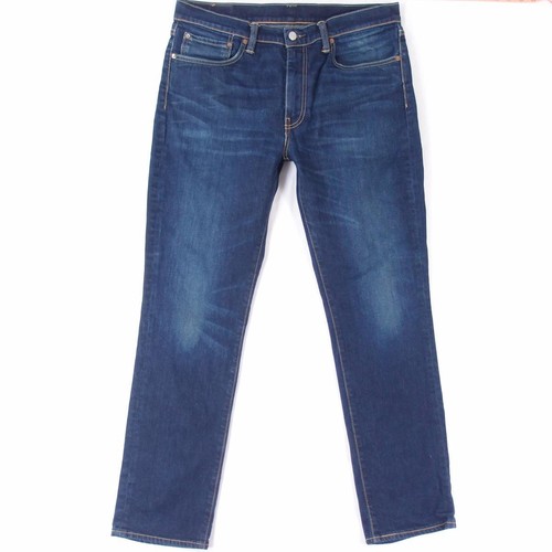 Hombres Levi's 04511 Ajustado Recto Elástico Azul Jeans W36 L32 - Imagen 8 de 8