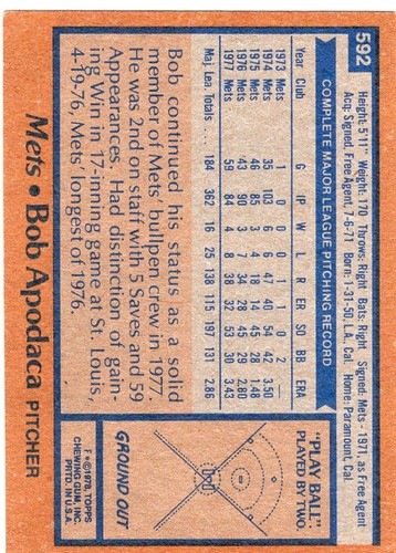 1978 Topps Baseball Complete Your Set You Pick #401-#600 NM **FREE SHIPPING** - Picture 385 of 401