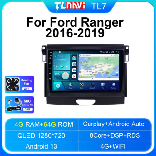 For Ford Ranger 2016-2019 GPS Navigation CarPlay Car Stereo Radio Player Screen - Foto 28 di 32