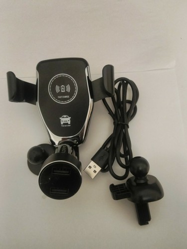 wireless cell phone charger holder with bonus USB dual Charger with LED light - Picture 5 of 8