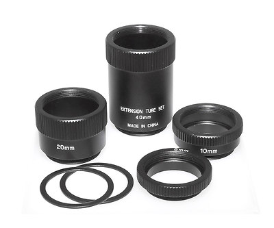 C-Mount Adapter Set 6-teil. Zwischenringe f. C-CS Mount Objektiv / Kamera, 1796N