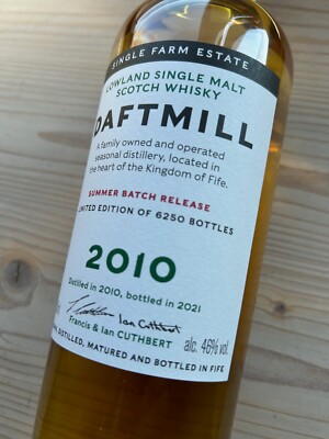 DAFTMILL Summer batch release distilled 2010 bottled 2021 46% 6250 bottles 0,7L