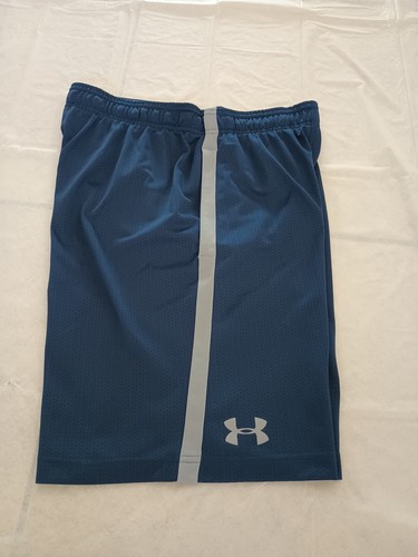 under armour heat gear Size M shorts loose Navy & Gray Stripe - 第 3/7 張圖片