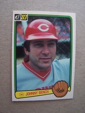 1983 DONRUSS BASEBALL CARD # 500 JOHNNY BENCH CINCINNATI REDS Set Break 