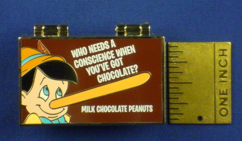 Pinocchio Milk Chocolate Peanuts Hinged Confections Mystery Pin # 90803 - Picture 3 of 4