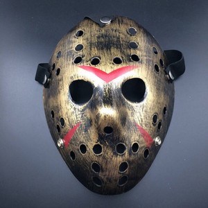 Deluxe Hard Plastic Halloween Horror Jason Ice-Hockey COSTUME MASK Solid Black