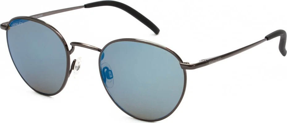 ÓCULOS DE SOL SERENGETI HAMEL 8926 BRILHANTE GUNMETAL POLARIZADO 555 AZUL ITÁLIA - Imagem 2 de 4