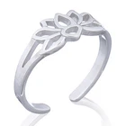 Handmade Solid 925 Sterling Silver Lotus Flower Adjustable Toe Ring or Midi ring