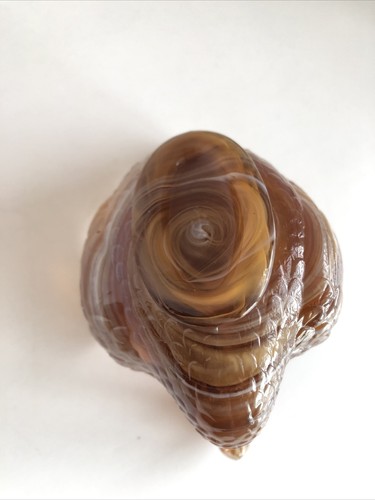 Imperial End O' Day Caramel Brown Slag Glass Swan Candy/Nut Dish W/label - Picture 5 of 5
