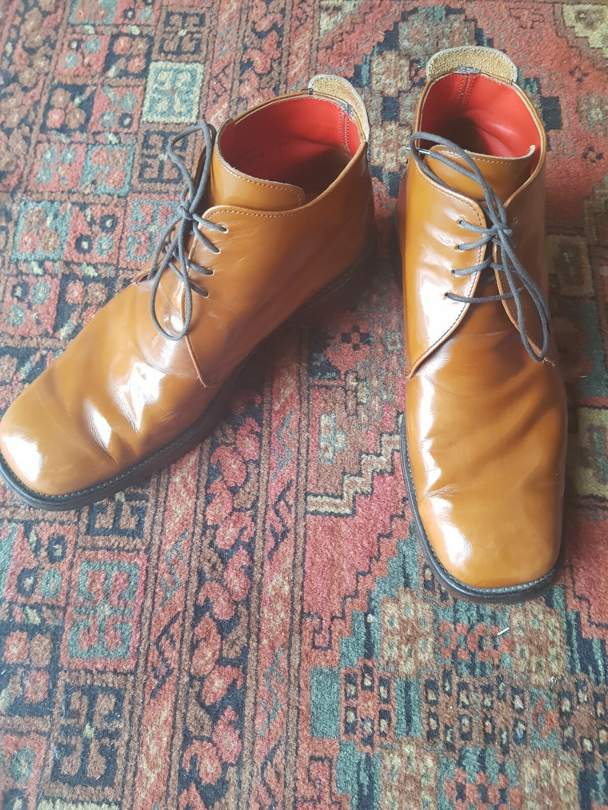 Jeffrey West Croaker Chelsea chukka Lace Up boots shoes cedar tan leather 8.5 Jeffrey West Croaker Chelsea chukka Lace Up boots shoes cedar tan leather 8.5