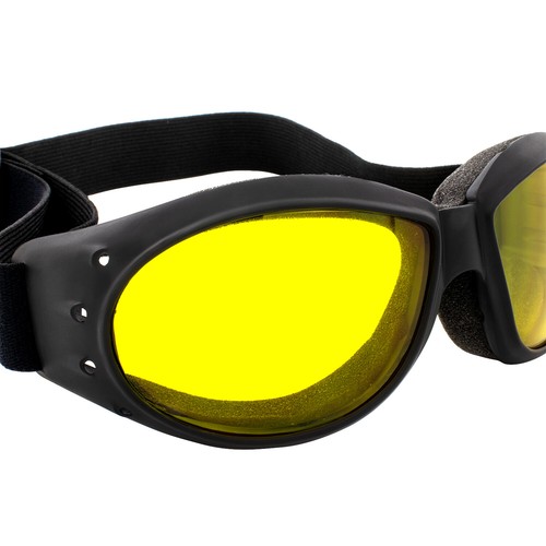 Global Vision Eliminator Goggles motorcycle Padded Eyewear Yellow Tint Lenses - Picture 6 of 7