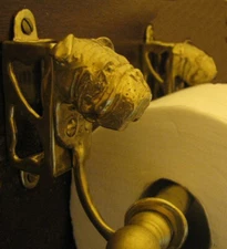 ENGLISH BULLDOG Bronze Toilet Paper Holder OR Paper Towel Holder!