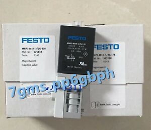 One Year Warranty! 525138 New in Box Festo Solenoid Valve MHP3-M1H-3/2G-1/8 One Year Warranty! 525138 New in Box Festo Solenoid Valve MHP3-M1H-3/2G-1/8