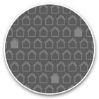 2 x Vinyl Stickers 20cm (bw) - Eco Green House Pattern Home  #42829
