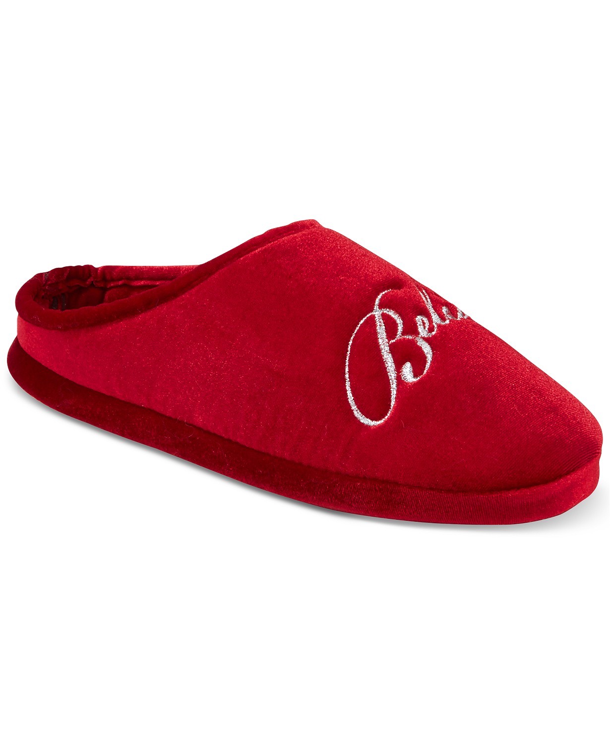 NWT Charter Club Red "BELIEVE" Clog Slippers Slip-On Shoes Indoor Outdoor XL NWT Charter Club Red "BELIEVE" Clog Slippers Slip-On Shoes Indoor Outdoor XL