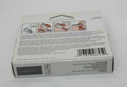 GENUINE CANON PIXMA TR8520 CLI281 SD YELLOW Printer INK, 5.6 ML Yield NEW Sealed - Picture 3 of 10