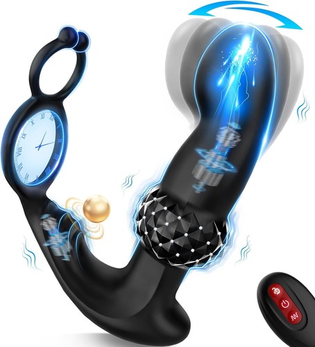 Cock Ring Anal Butt Plug Vibrator Male Prostate Massager Remote Sex Toys For Men - Picture 1 of 8