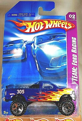 2008 Hot Wheels #142 Team: Ford Racing 2/4 FORD F-150 Blue w