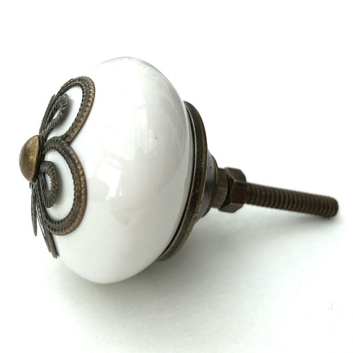 White cream ceramic knobs drawer pulls cupboard door knobs porcelain china - Picture 128 of 169