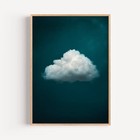 Cloud Wall Art Print Poster A3 A2 A1 | Minimalist Vintage Sky Photo | Unframed