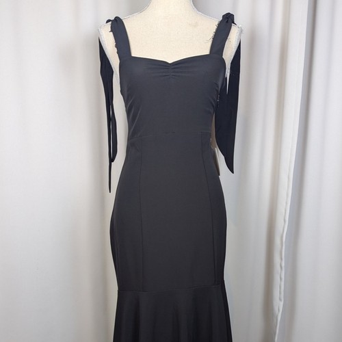 Show Me Your Mumu Barcelona Ruffle Gown Dress Black Size XS - Picture 17 of 18