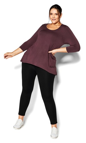 Women's Plus Size Pull On Ponte Pant Black - Picture 5 of 6