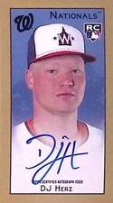2025 Topps T205 Baseball DJ Herz RC On Card Auto SSP Washington Nationals
