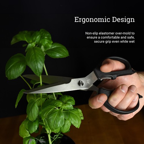 Multi Purpose Kitchen Shears, Heavy Duty Cooking Scissors, Durable 420J2 Stai... - Picture 4 of 6