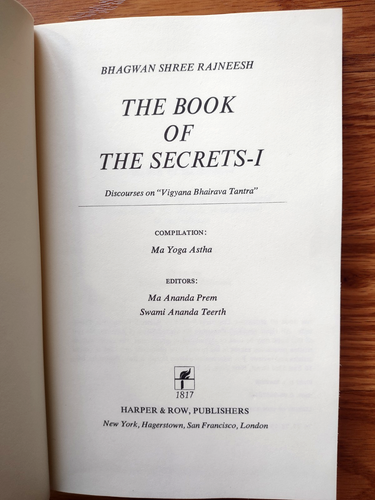 THE BOOK OF THE SECRETS Vol. I by Bhagwan Shree Rajneesh 1975 HC DJ 1st Edition - Picture 4 of 8