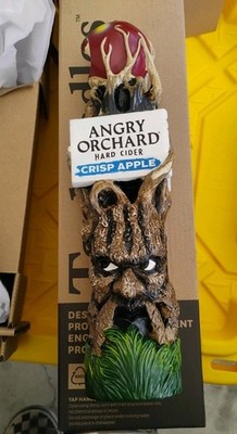 Angry Orchard Crisp Apple CiderTree Beer Tap Handle 11  Tall BNIB bar man cave